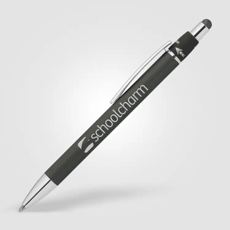 Orbit Spinner Chrome Metal Pen with Stylus #3