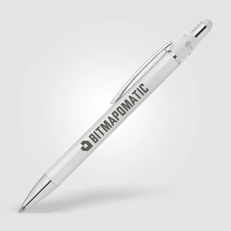 Orbit Spinner Chrome Metal Pen with Stylus #7