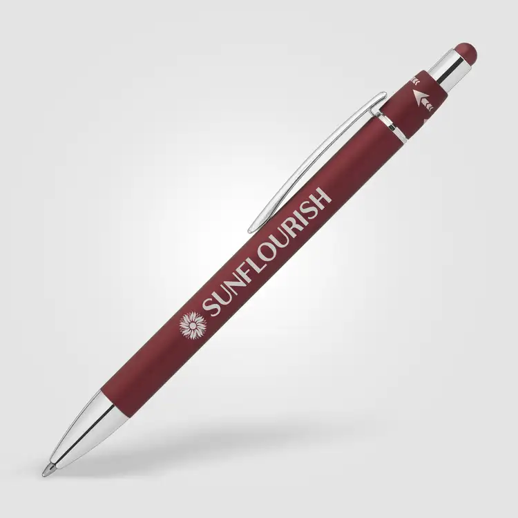 Orbit Spinner Chrome Metal Pen with Stylus #9