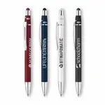 Stylo en aluminium Orbit Spinner avec stylet et accents chromés