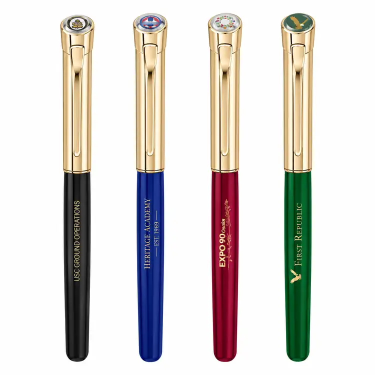 Garland Monogram Custom Empire Felt Tip Pen - Gold