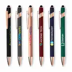 Stylo gel Ellipse Softy avec stylet et accents or rose