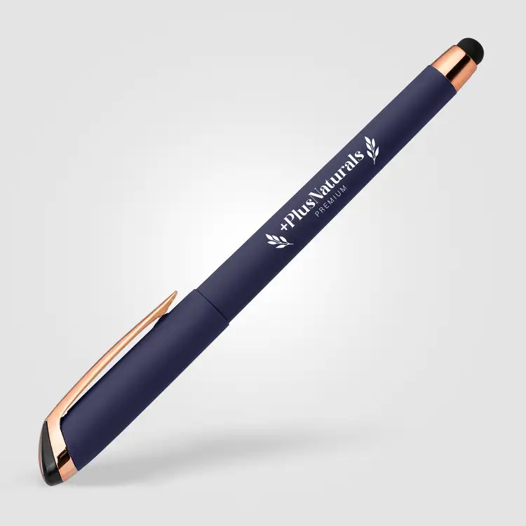 Stylo gel Gazelle Softy à accents or rose avec stylet #10