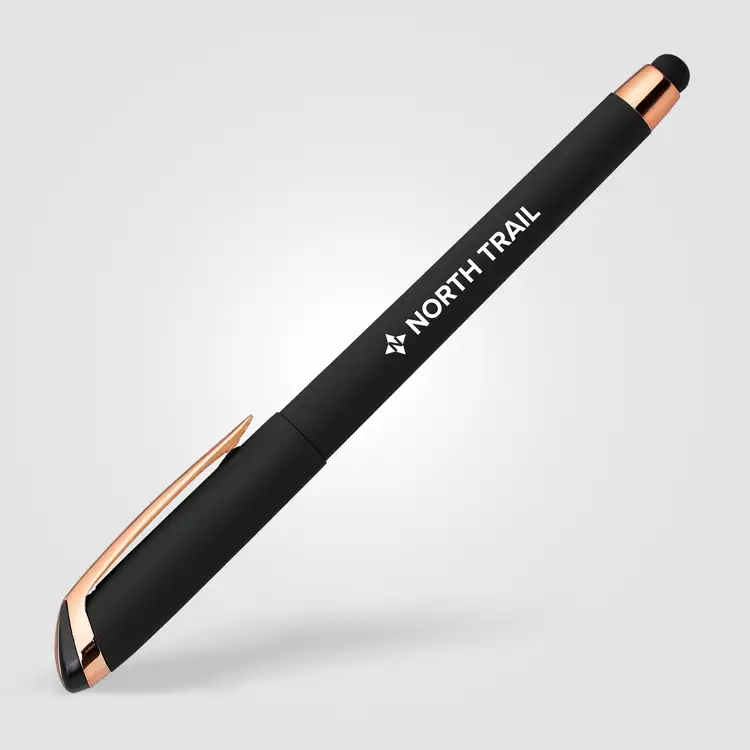Stylo gel Gazelle Softy à accents or rose avec stylet #4