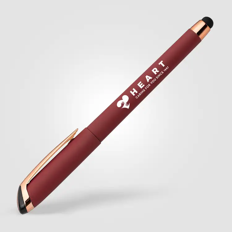 Stylo gel Gazelle Softy à accents or rose avec stylet #6