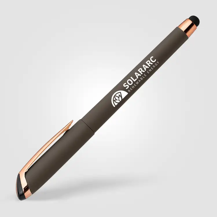 Stylo gel Gazelle Softy à accents or rose avec stylet #8