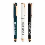 Stylo gel Islander Pearl à accents or rose avec stylet