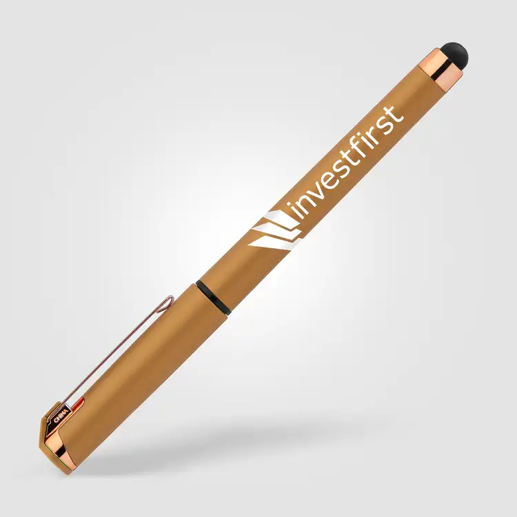 Islander Softy Rose Gold Metallic Designer Gel Pen with Stylus #10