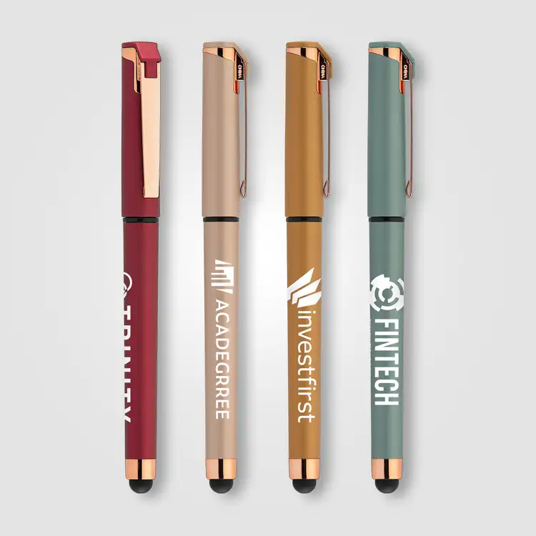 Islander Softy Rose Gold Metallic Designer Gel Pen with Stylus #2