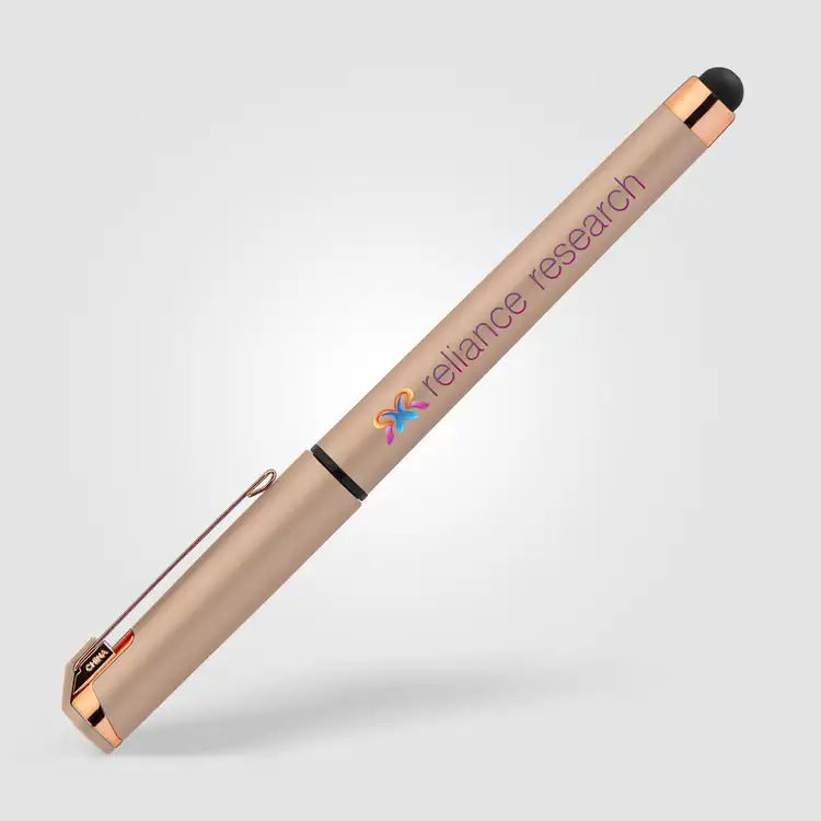 Islander Softy Rose Gold Metallic Designer Gel Pen with Stylus #3