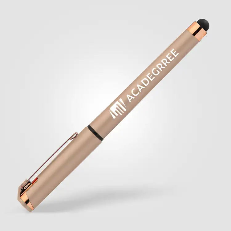 Islander Softy Rose Gold Metallic Designer Gel Pen with Stylus #4