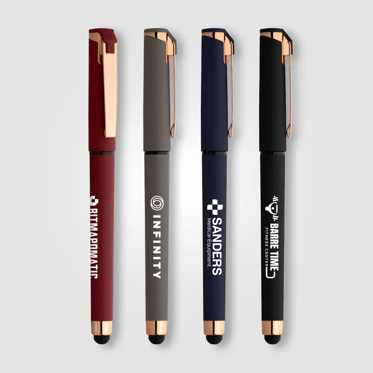 Islander Softy Rose Gold Gel Pen with Stylus #2