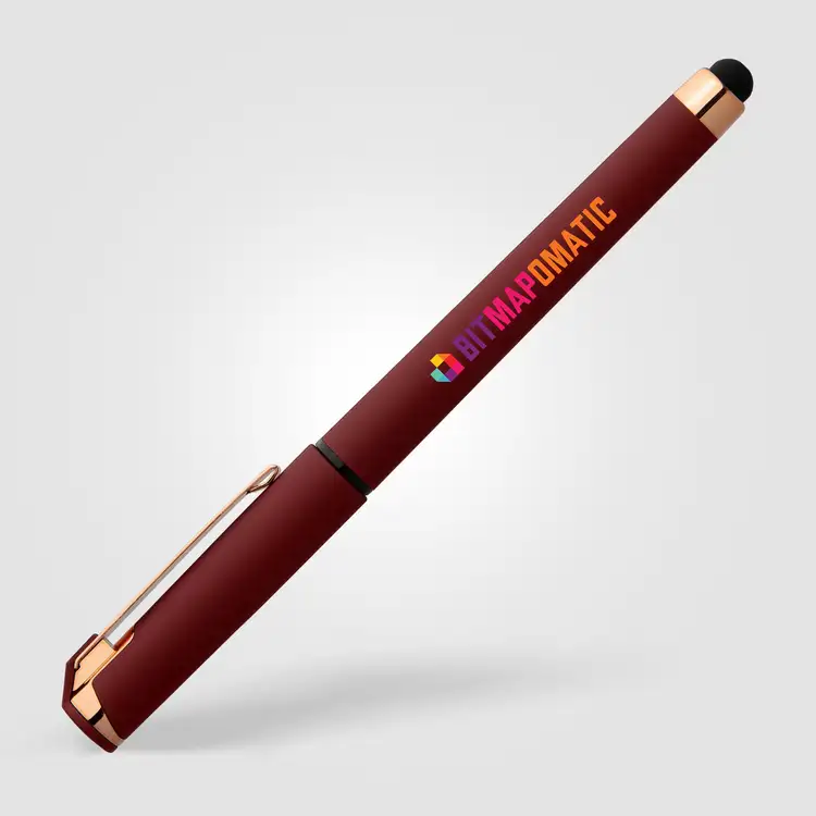 Islander Softy Rose Gold Gel Pen with Stylus #5