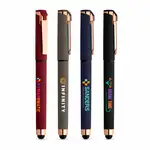 Stylo gel Islander Softy classique à accents or rose avec stylet