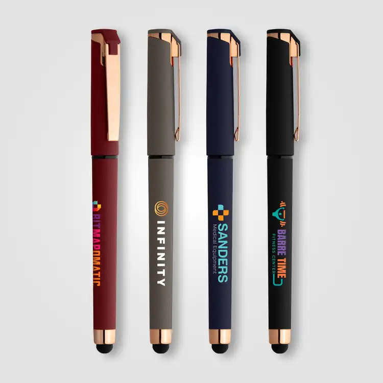 Islander Softy Rose Gold Gel Pen with Stylus