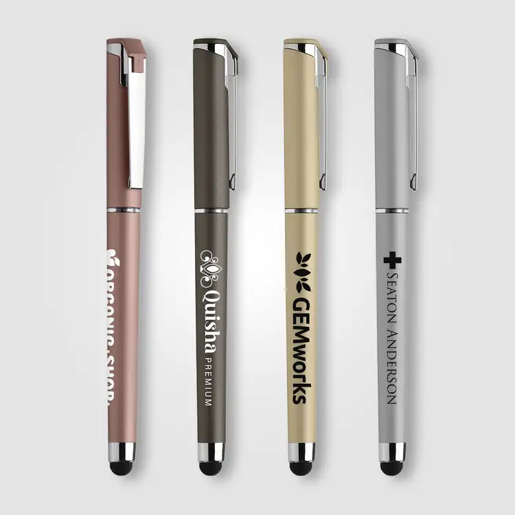 Stylo gel Islander Softy métallique avec stylet