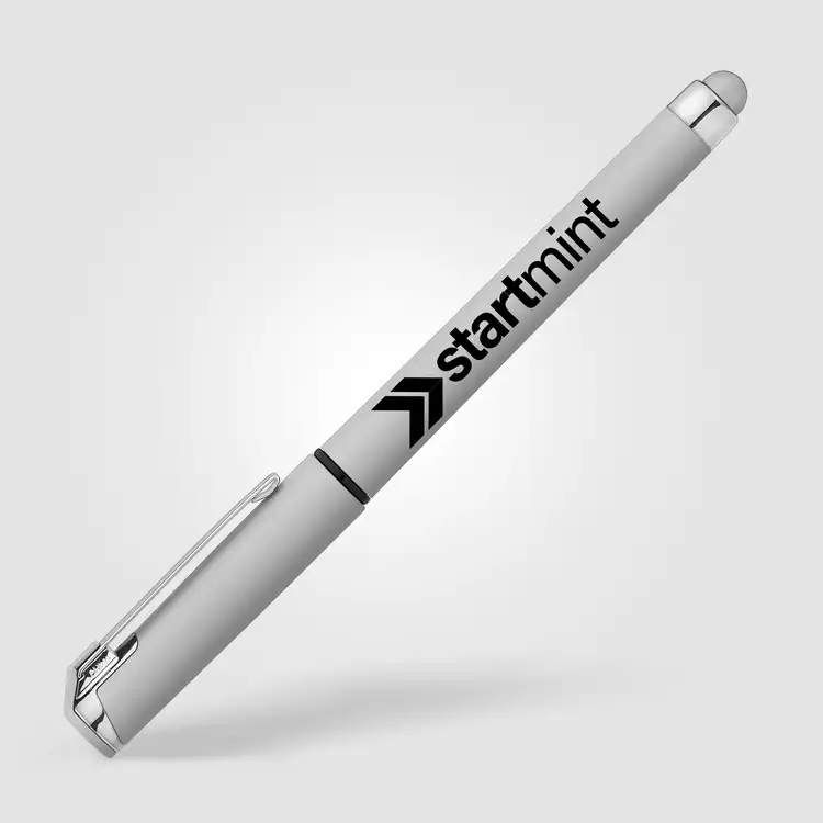 Stylo gel Islander Softy monochrome métallique avec stylet #10