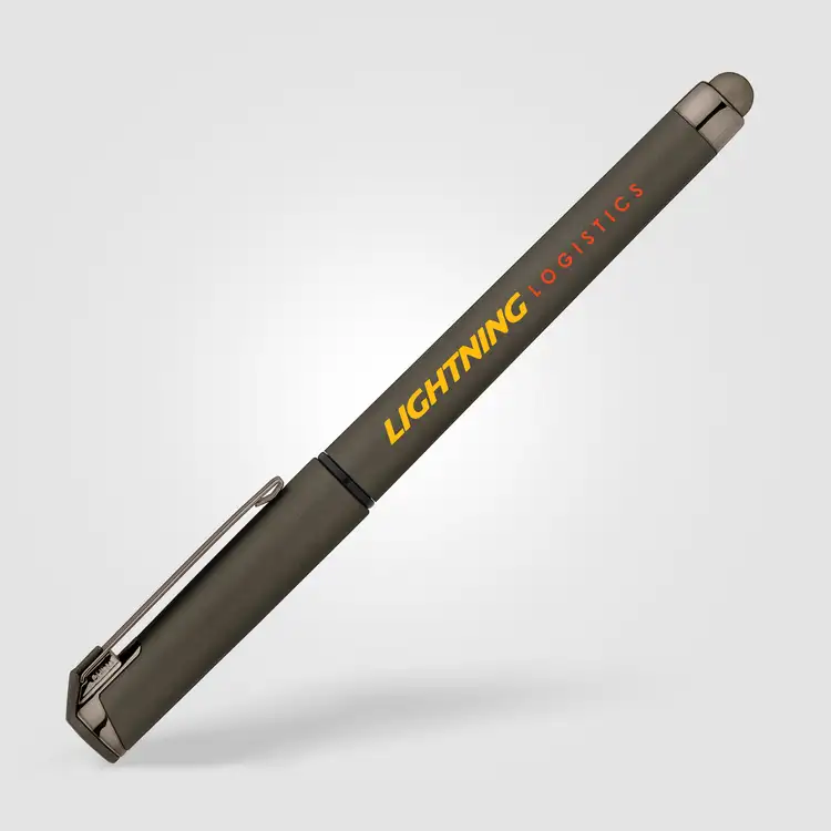 Stylo gel Islander Softy monochrome métallique avec stylet #3