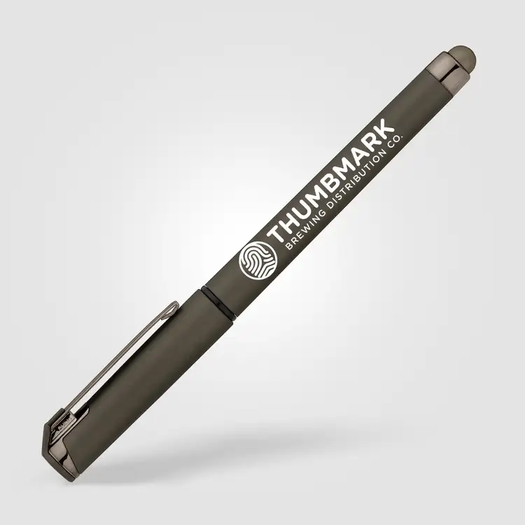 Stylo gel Islander Softy monochrome métallique avec stylet #4