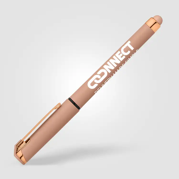 Stylo gel Islander Softy monochrome métallique avec stylet #8