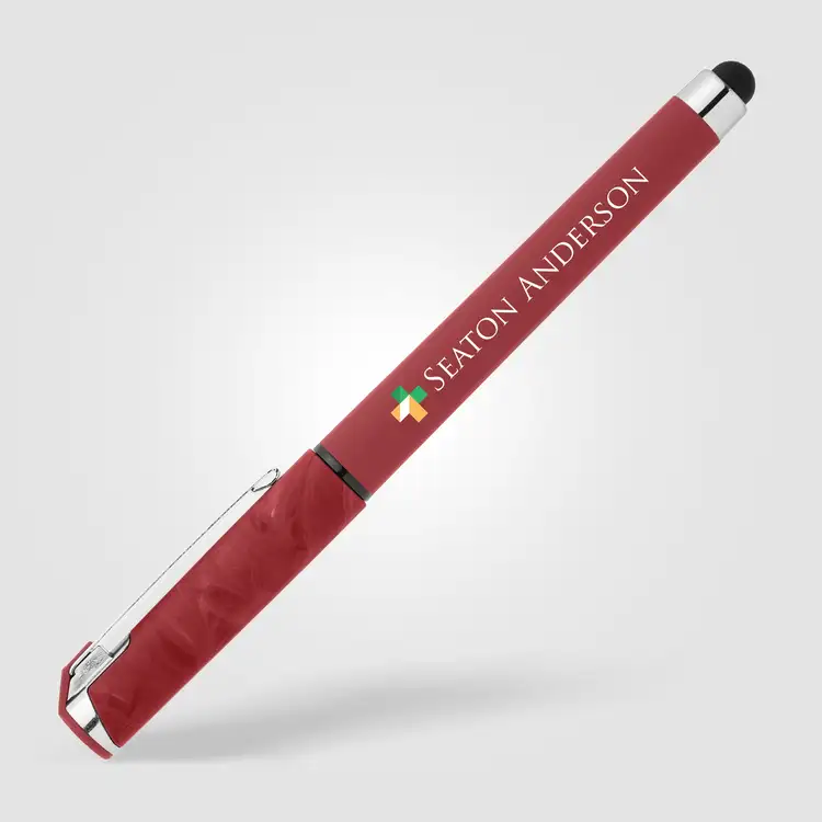 Stylo gel Islander à capuchon marbré avec stylet #4