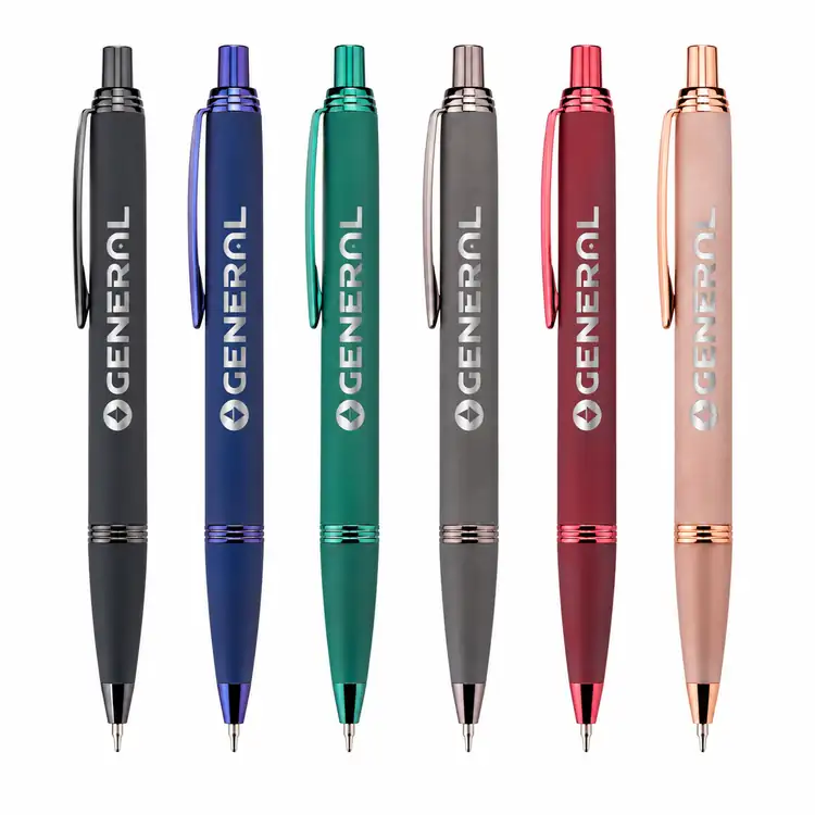 Linnet Rubberized Gel Pen w/ Chrome Accents