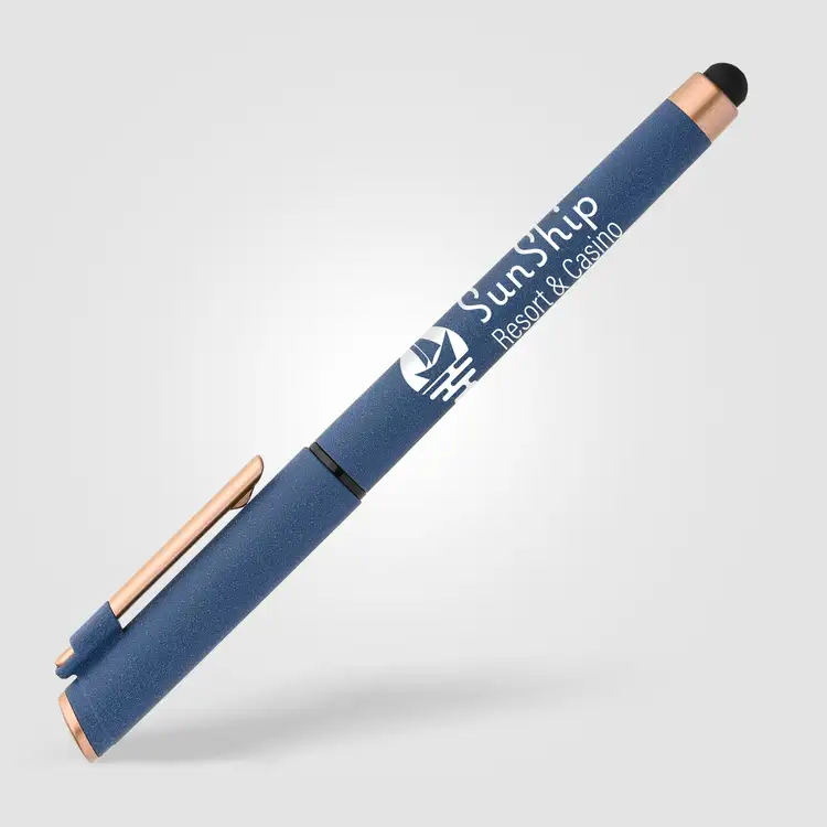 York Recycled Plastic Bronze Trim Stylus Gel Pen #12