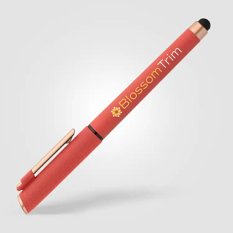 York Recycled Plastic Bronze Trim Stylus Gel Pen #13