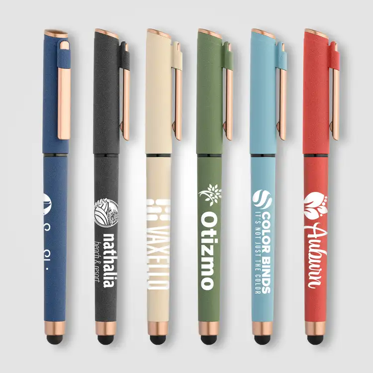 York Recycled Plastic Bronze Trim Stylus Gel Pen #2