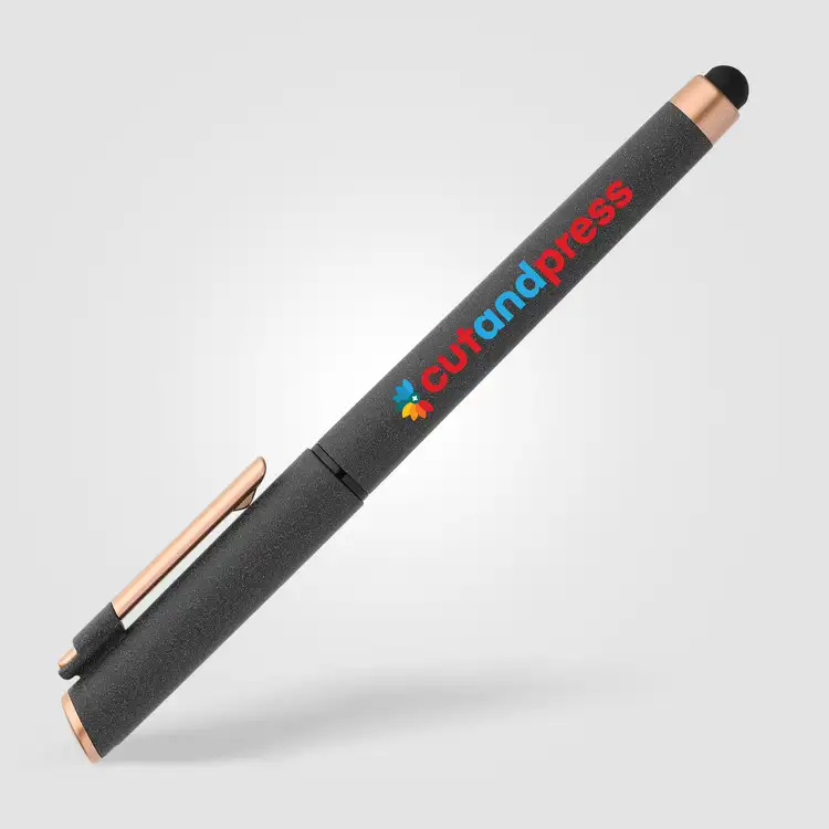 York Recycled Plastic Bronze Trim Stylus Gel Pen #3