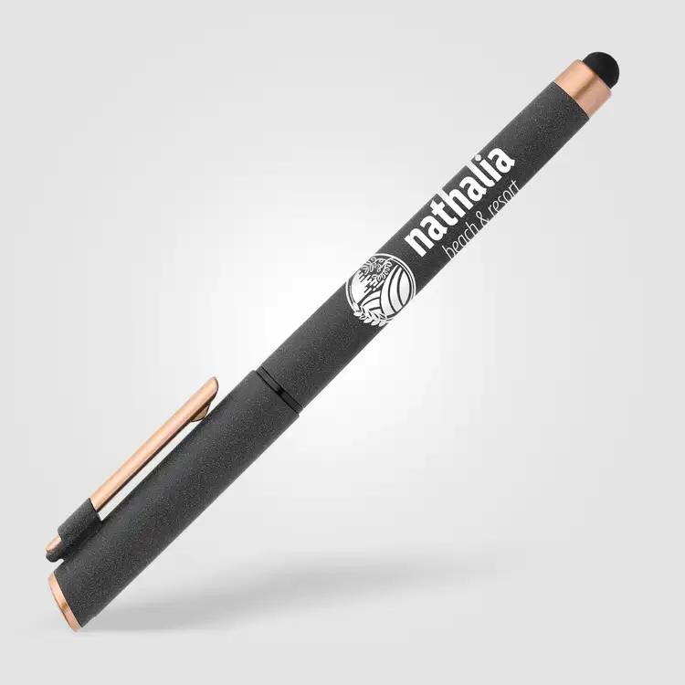 York Recycled Plastic Bronze Trim Stylus Gel Pen #4