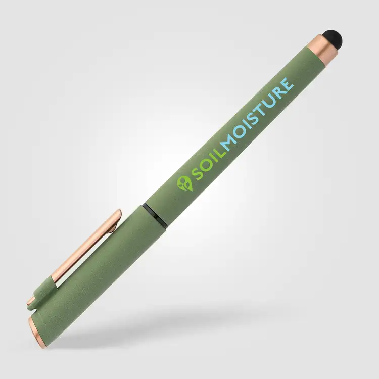 York Recycled Plastic Bronze Trim Stylus Gel Pen #7