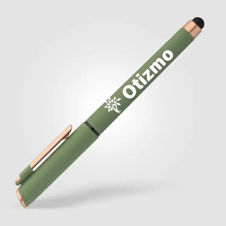 York Recycled Plastic Bronze Trim Stylus Gel Pen #8