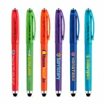 Stylo gel sensoriel Prism en plastique recyclé avec stylet