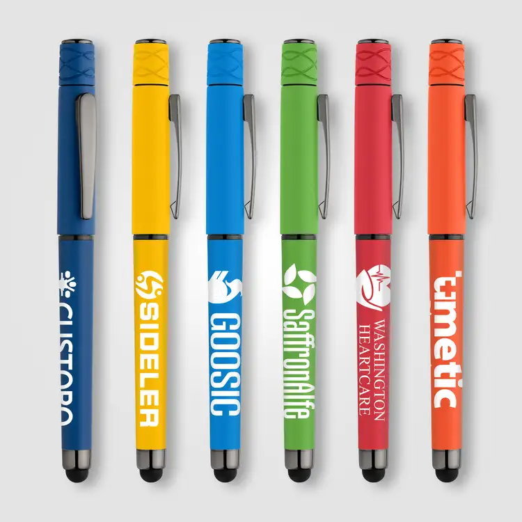 Tavi Recycled Plastic Fidget Spinner Stylus Gel Pen #2