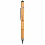 Jorge Square Barrel Bamboo Multifunction Pen with Stylus
