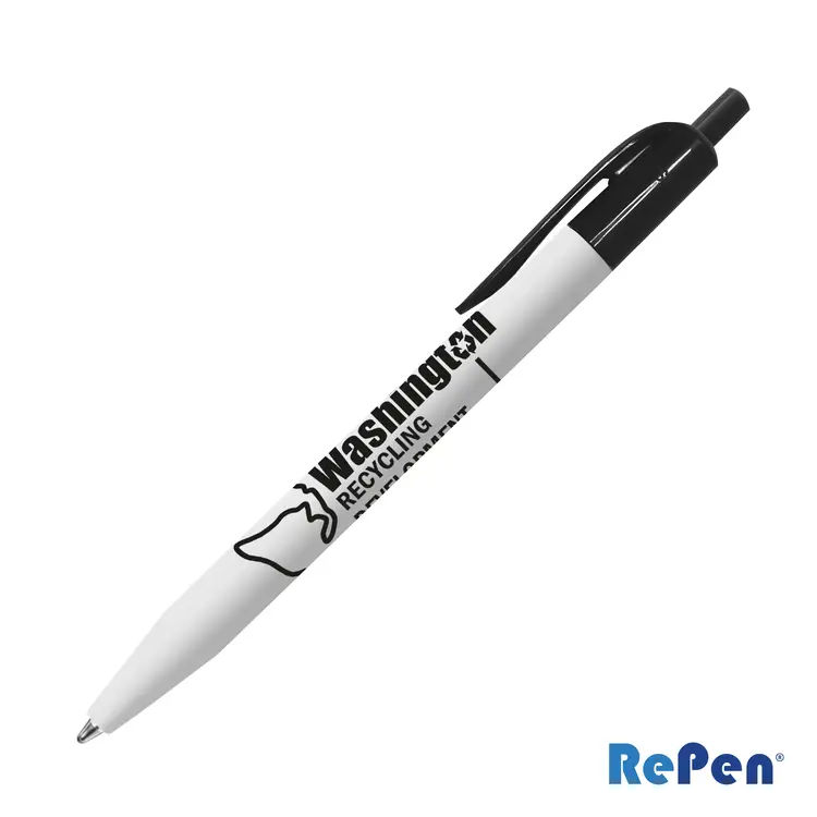 Stylo rétractable blanc RePen en rPET #2
