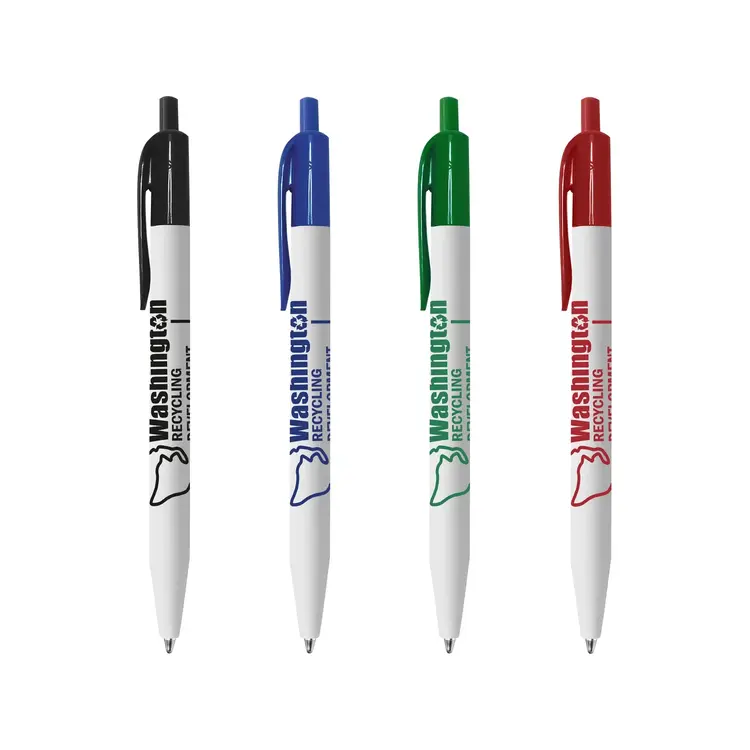 Stylo rétractable blanc RePen en rPET