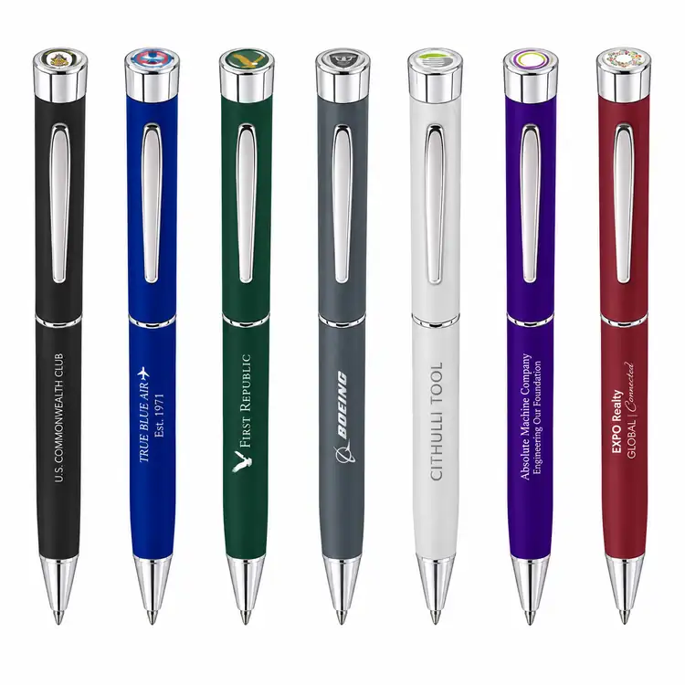 Garland Color Matte Custom Rollerball Pen - Chrome