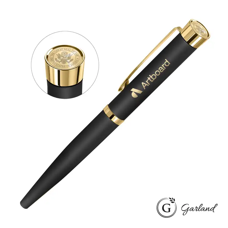 Garland Executive Color Custom Emblem Rollerball Pen - Gold