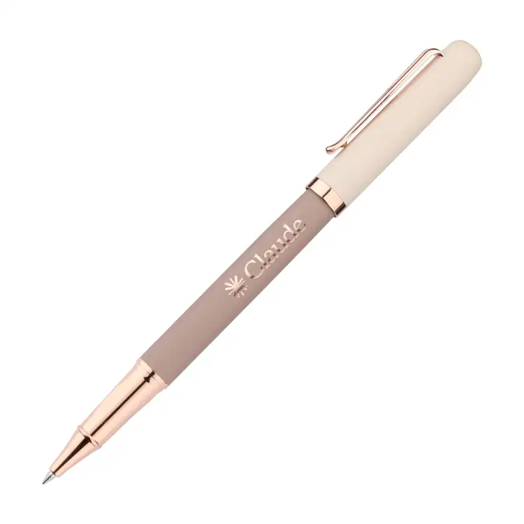 Goldfinch Two-Tone Rollerball Pen with Rose Gold Accents #3