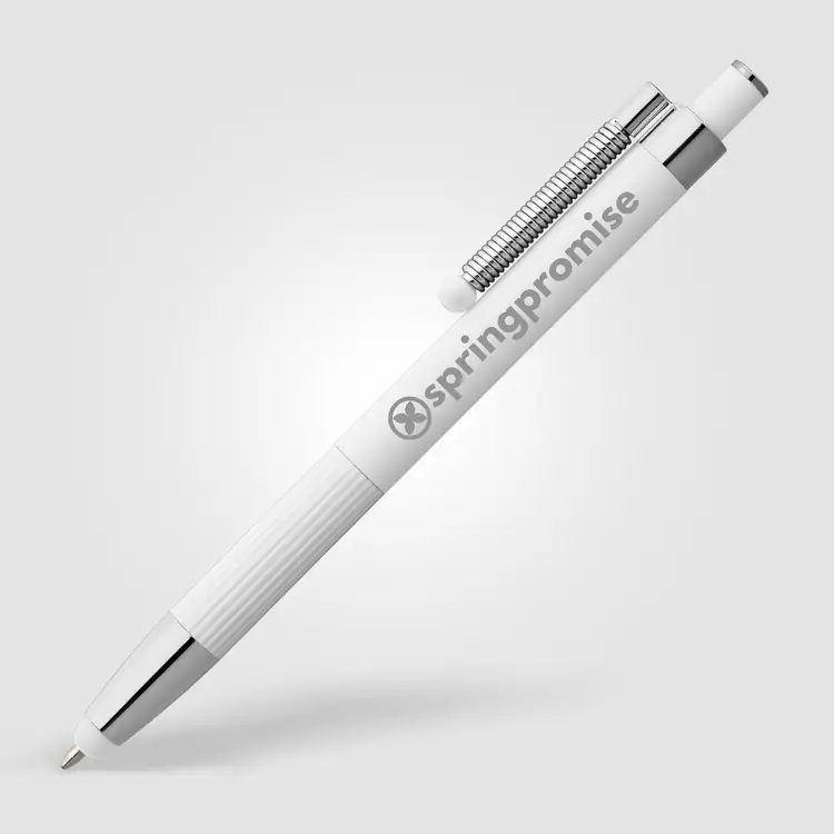 Lisbon Recycled Aluminum Monochrome Fidget Stylus Pen #12