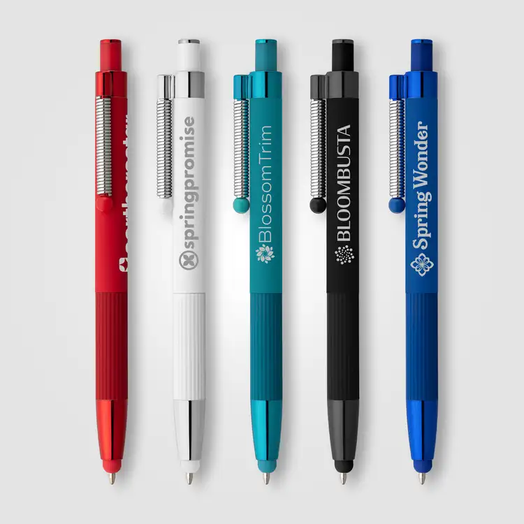 Lisbon Recycled Aluminum Monochrome Fidget Stylus Pen #2
