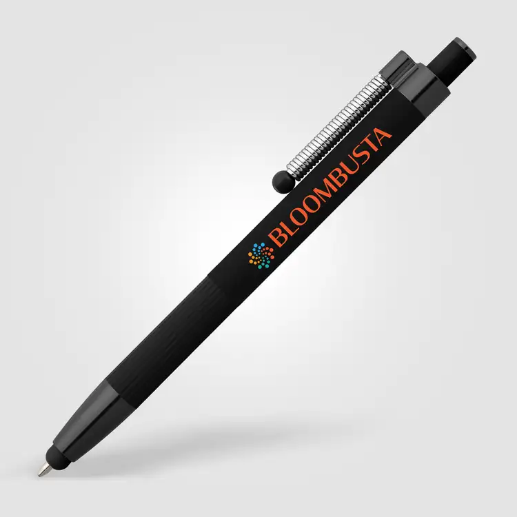 Lisbon Recycled Aluminum Monochrome Fidget Stylus Pen #3