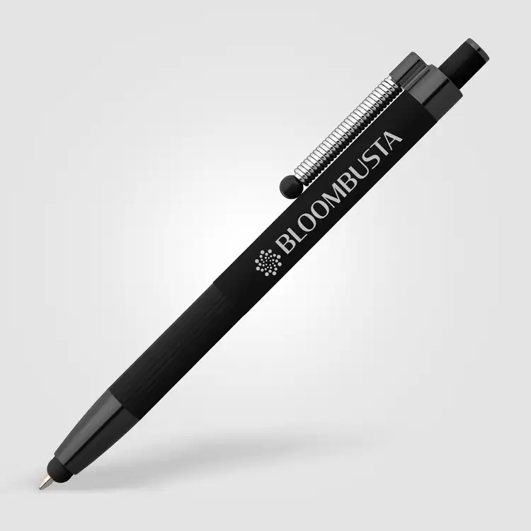 Lisbon Recycled Aluminum Monochrome Fidget Stylus Pen #4