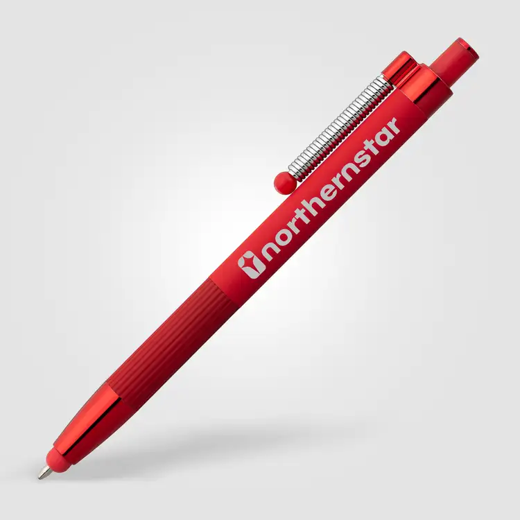 Lisbon Recycled Aluminum Monochrome Fidget Stylus Pen #6
