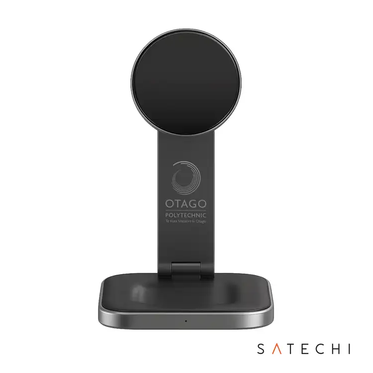 Support de recharge sans fil pliable SATECHI Qi2 2 en 1