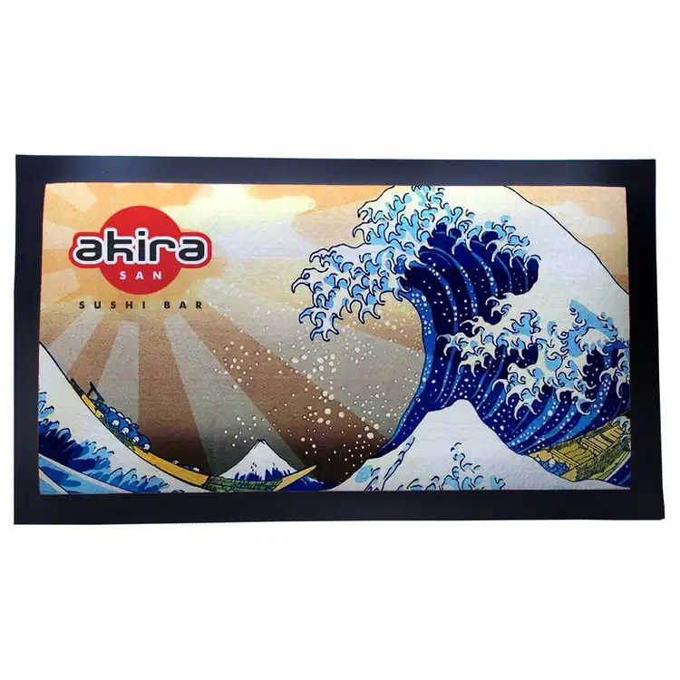 Custom Polyester and Rubber Counter Mat