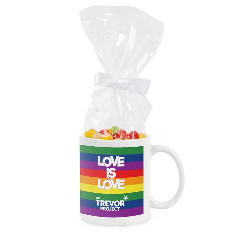 Ceramic Mug 11 oz with Jelly Belly Beans – Love is Love #3