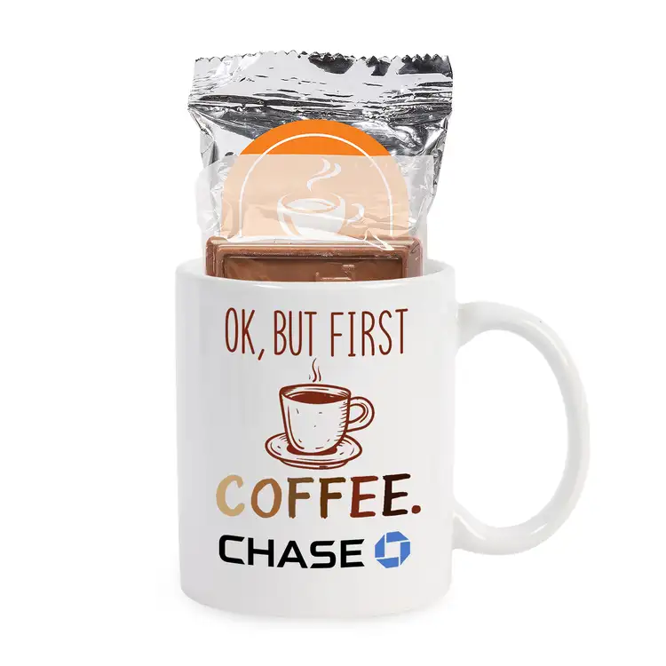 Tasse 11 oz avec café et biscuit chocolaté